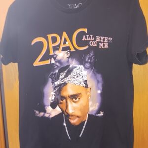 Mens Size Large, 2 PAC, Black Graphic T-Shirt